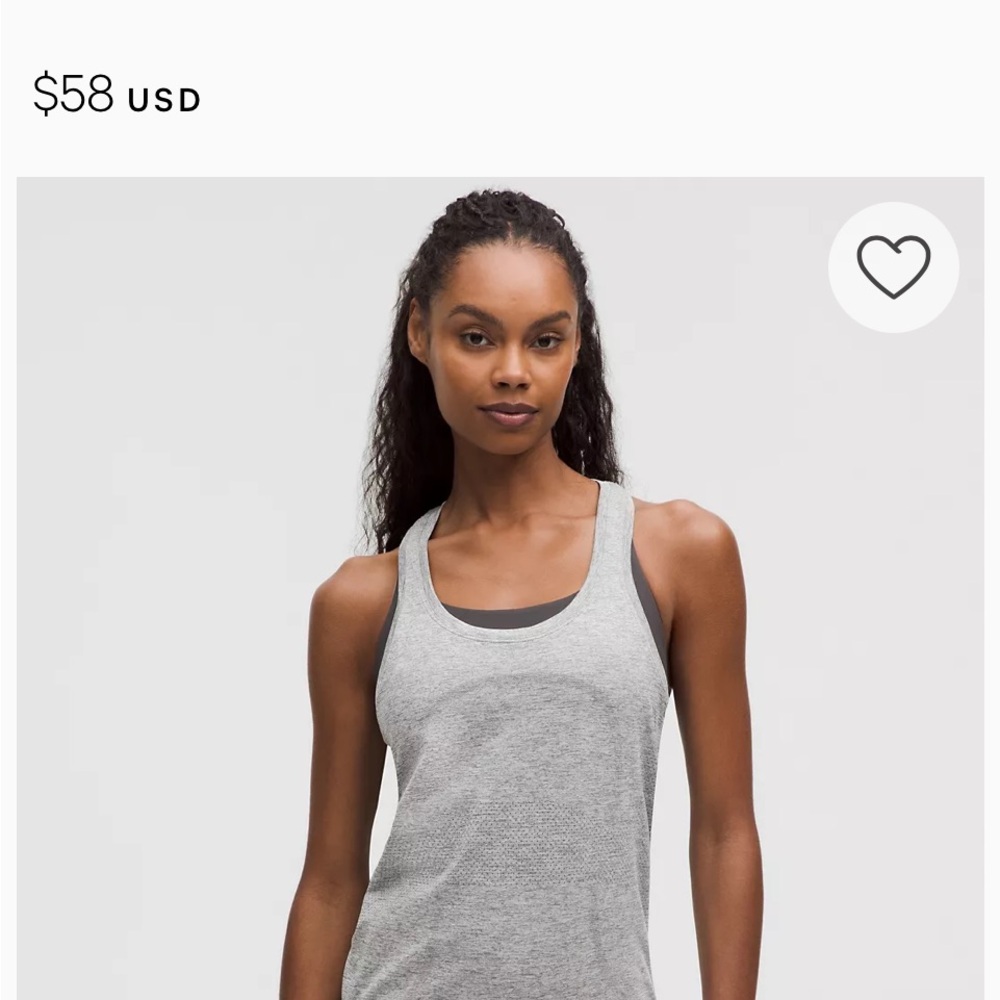 Charcoal Racerback Tank Top - Picture 2 of 6